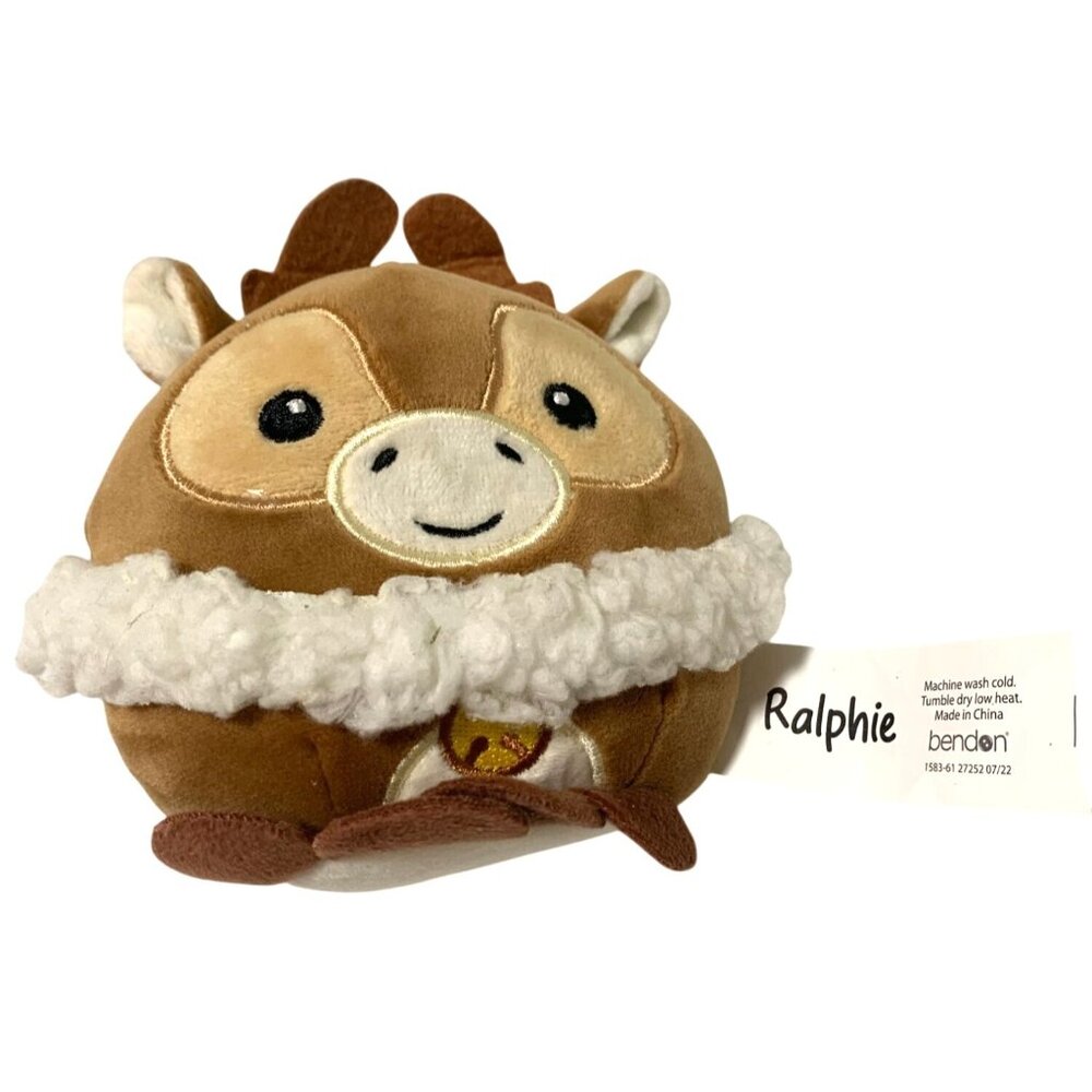 Bendon Ralphie Plush Reindeer Stuffed Animal Doll Toy 5 in Tall Brown